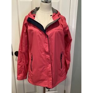 Vineyard Vines Hooded Rain Shep Jacket Watermelon Pink Coral Org $178 - Large